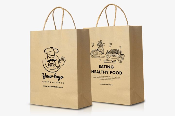 Kraft Paper Bag Printing  Get Custom Kraft Brown Paper Bags Online