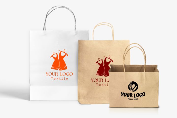 Brown Custom Printed Paper Bag Capacity 5kg