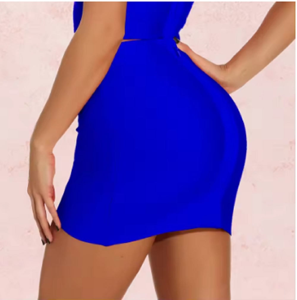 Crossbody High-Waisted Bodycon Mini Skirt