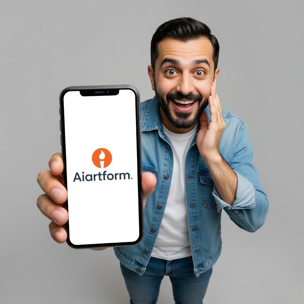 Person Holding Smartphone with Custom Logo on Screen – Advertising Mockup