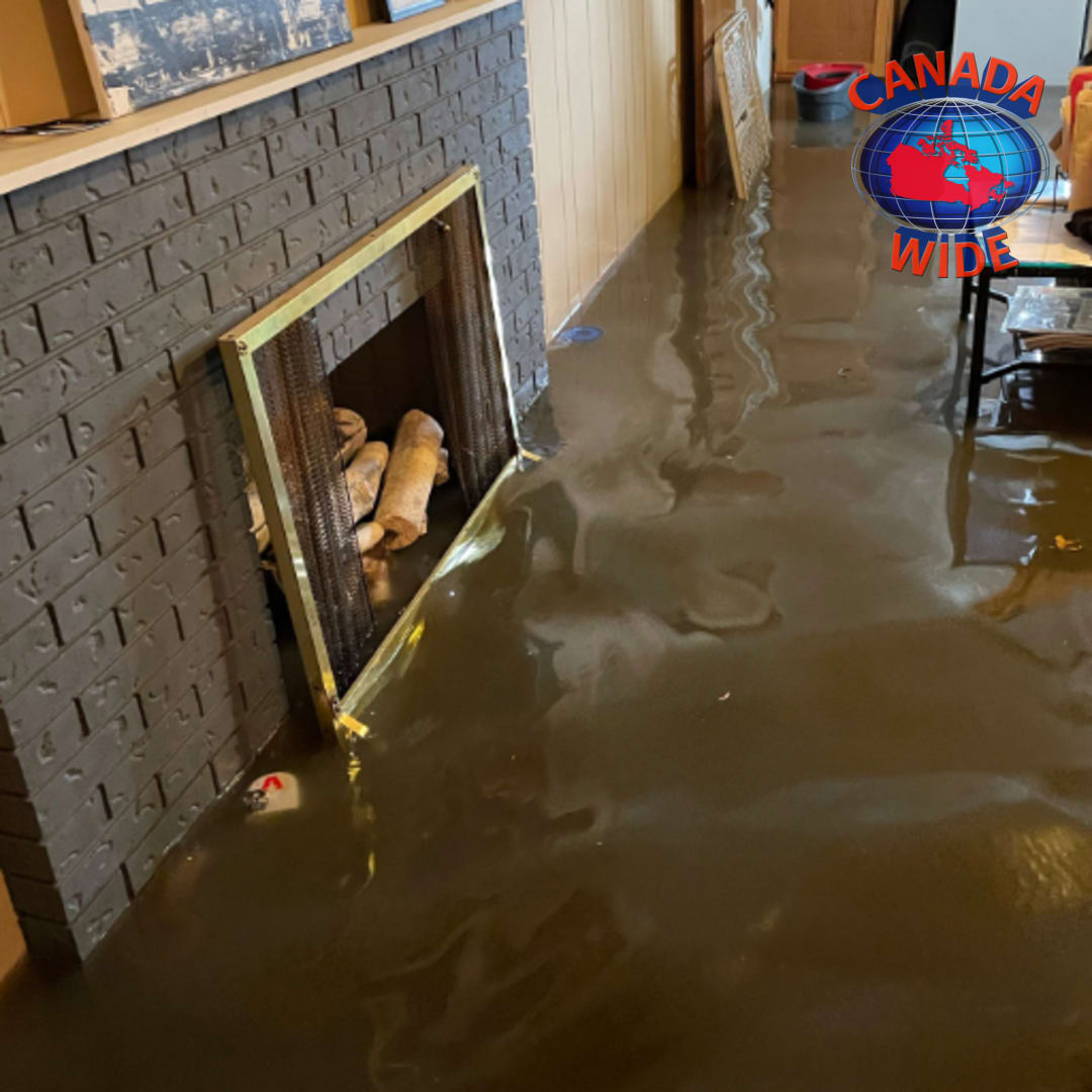 flooded building in Regina. Call Canada Wide Restoration Flood and water damage services