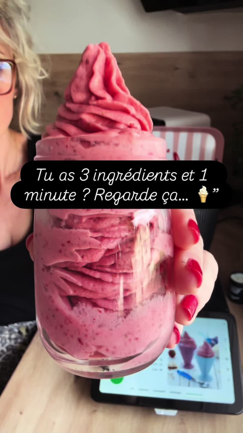 Sorbet express aux fraises Thermomix