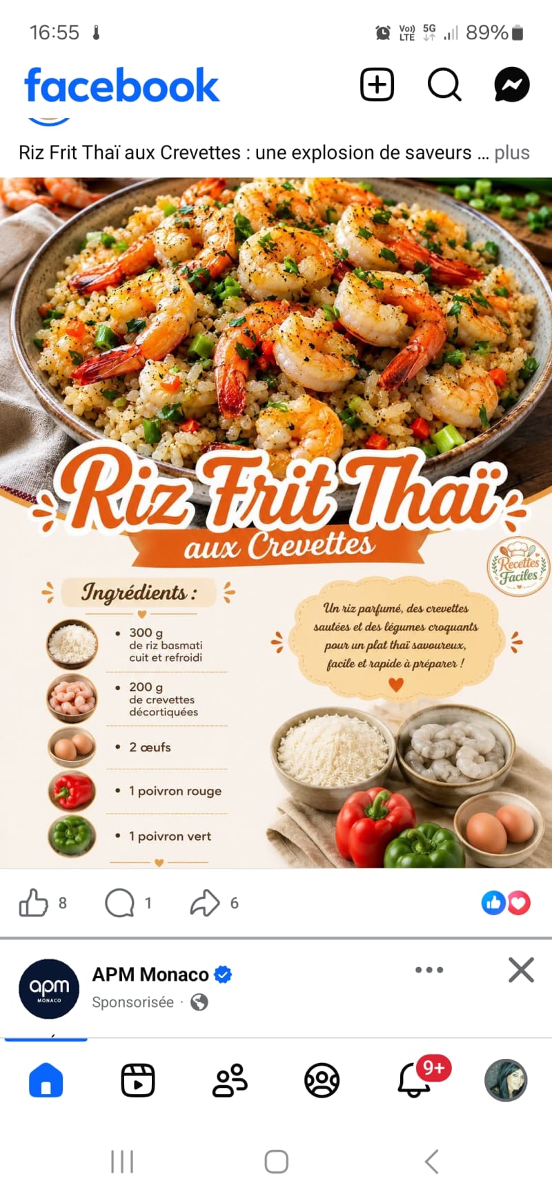Riz Frit Thaï aux Crevettes