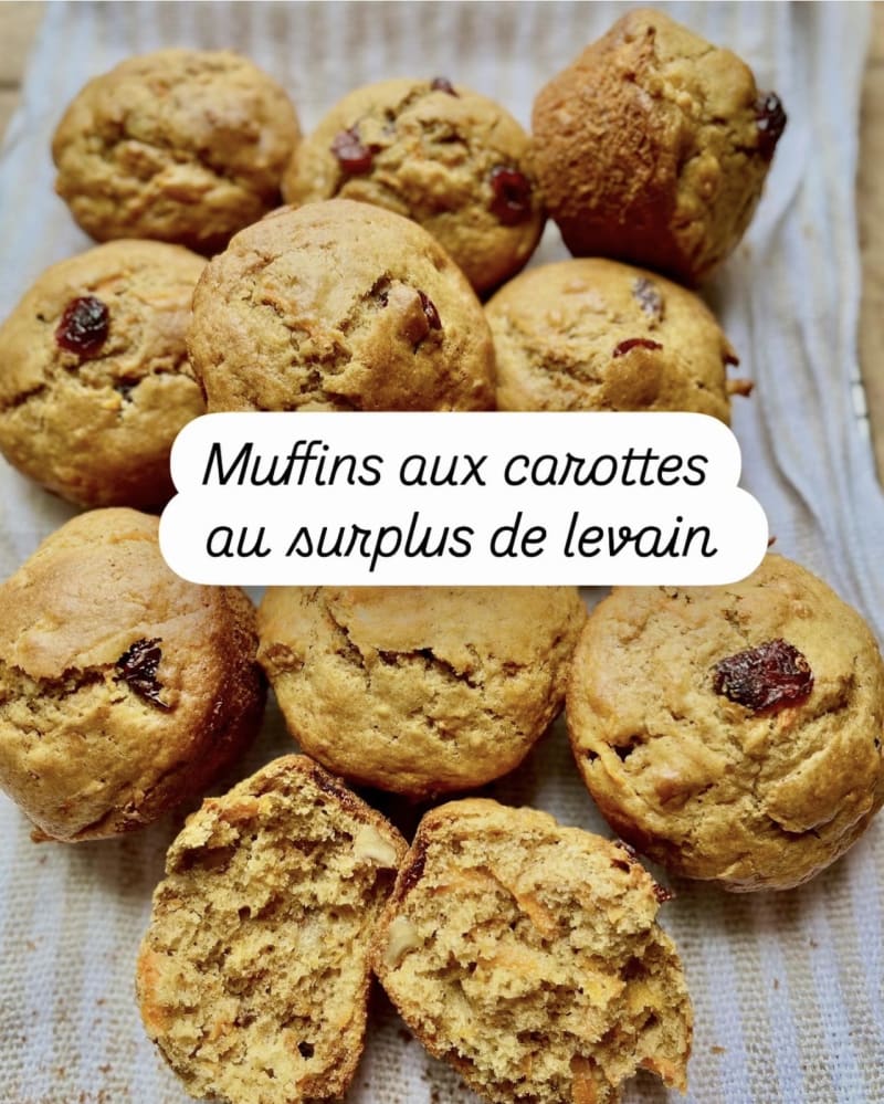 Muffins Carottes et Levain