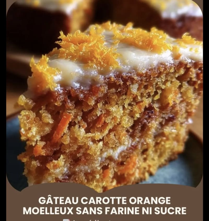 Gâteau aux carottes et à l'orange sans farine ni sucre