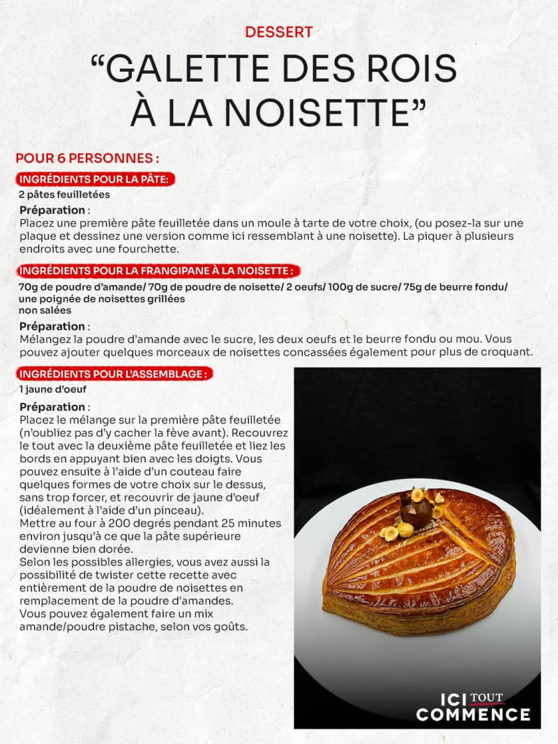 Galette des Rois à la noisette