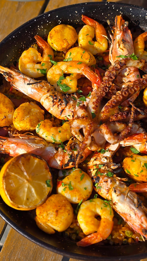 Paella aux fruits de mer et chorizo (version Thermomix)