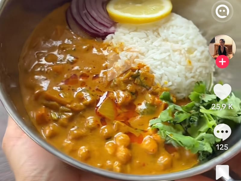 Curry de Pois Chiches aux Noix de Cajou
