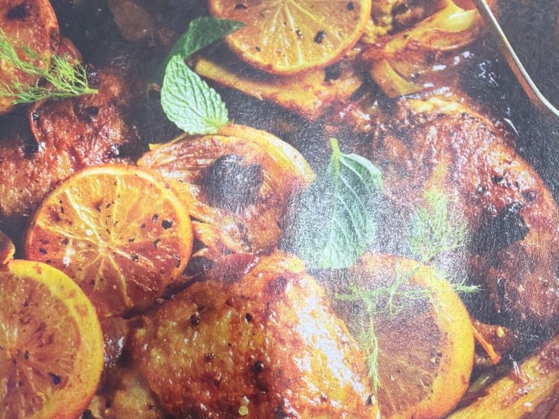 Persian Spiced Orange Chicken with Saffron Rice