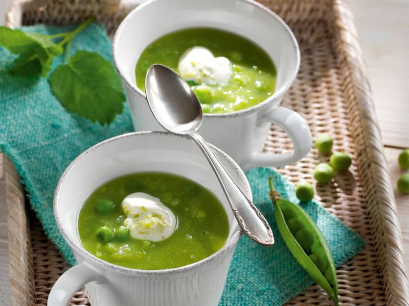 Erbsen-Limetten-Suppe