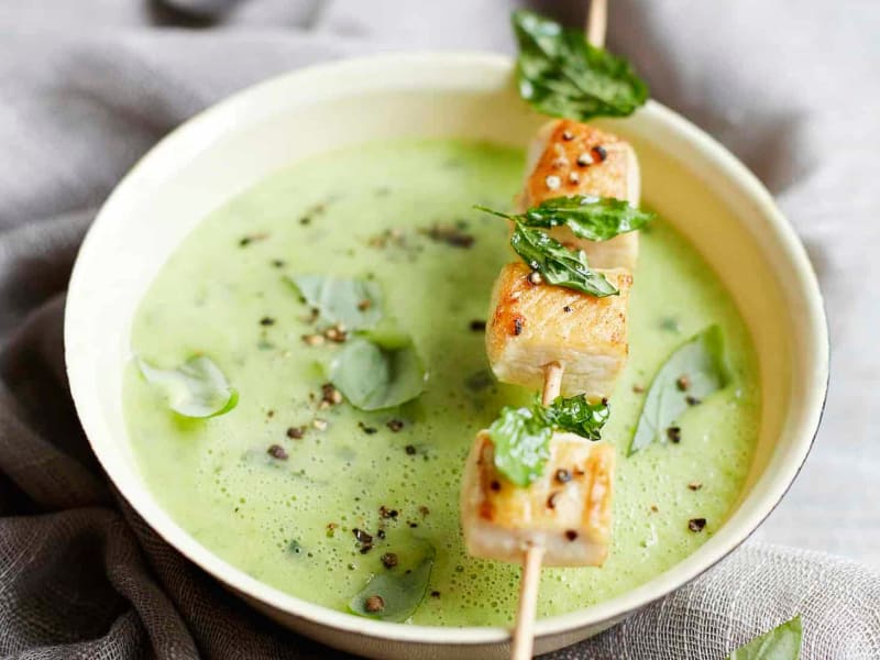 Zucchini-Curry-Suppe