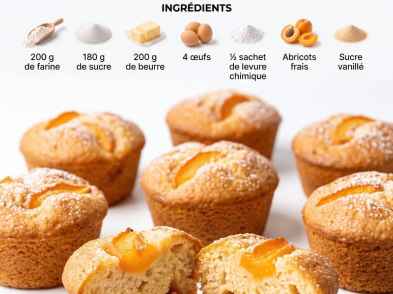 Mini-cakes aux abricots