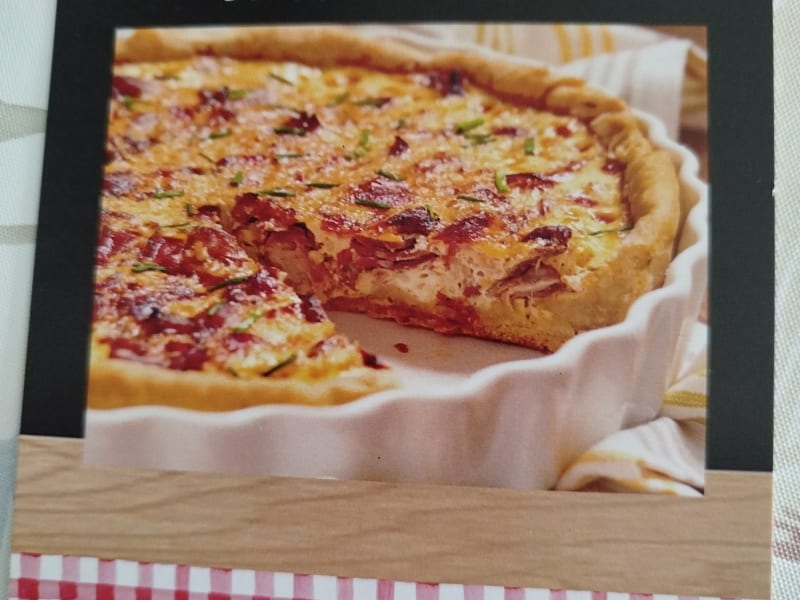Tarte aux poireaux et aux lardons