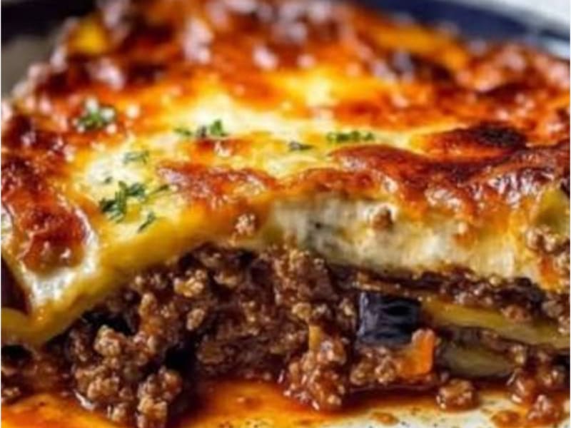 Moussaka légère aux aubergines et pommes de terre