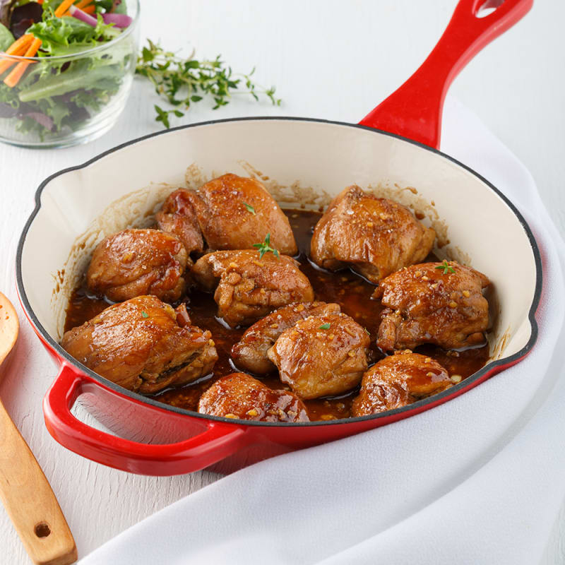 Hauts de cuisses caramélisés érable et ail