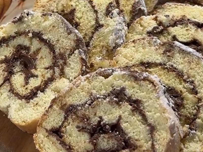 Roulé maison à la pâte à tartiner