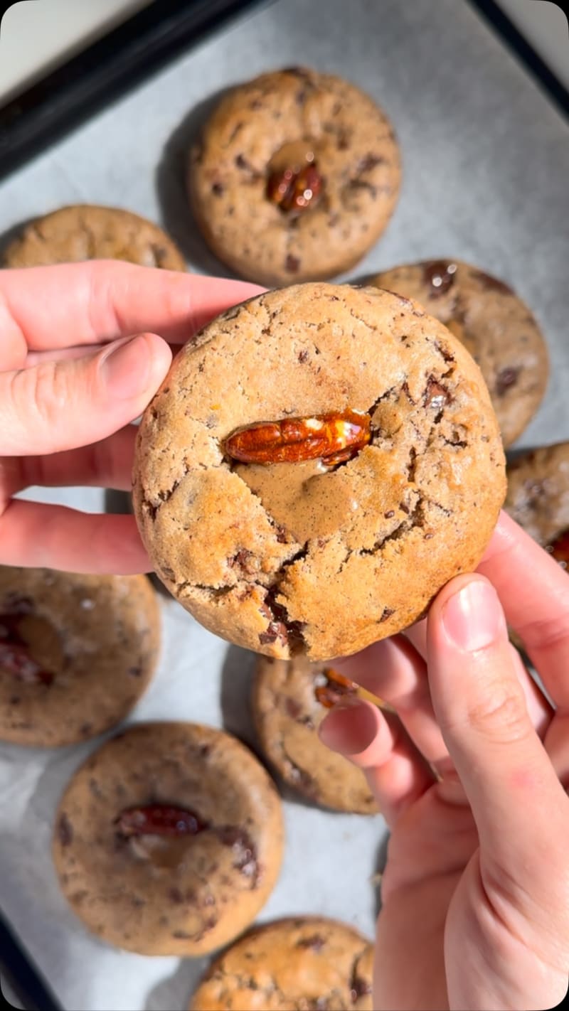 Cookies Praliné Noix de Pécan et Chocolat