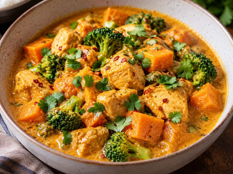 Creamy Coconut Chicken & Sweet Potato Curry