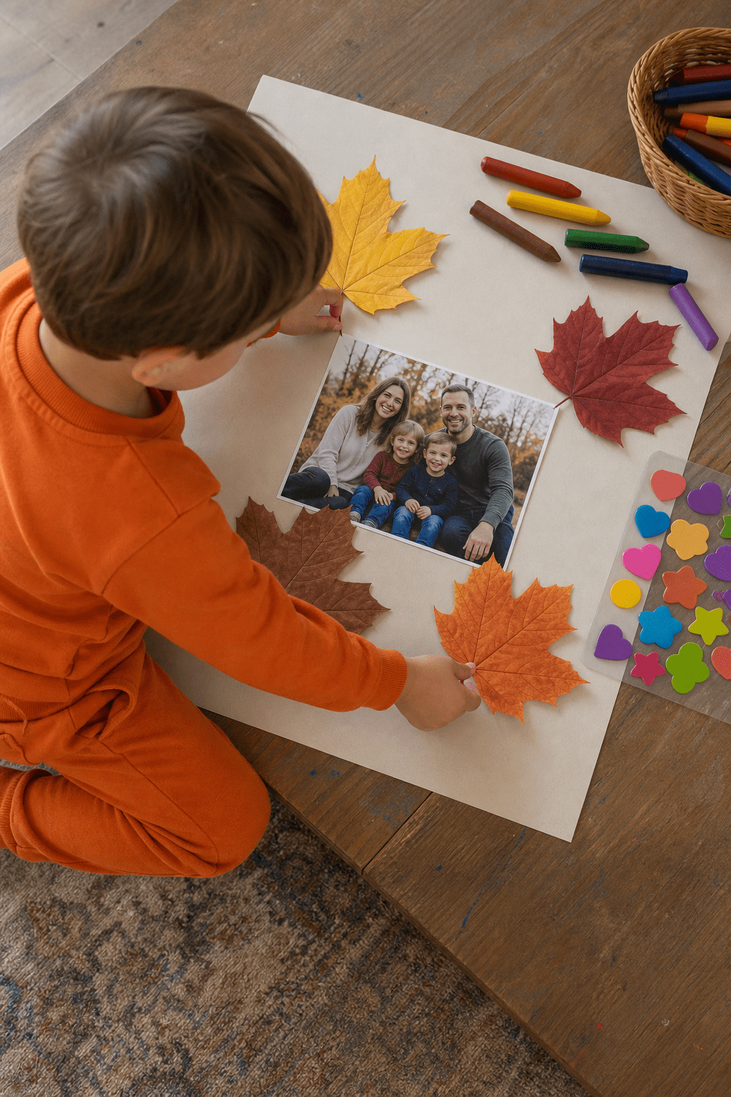 5. Family Photo Leaf Frame