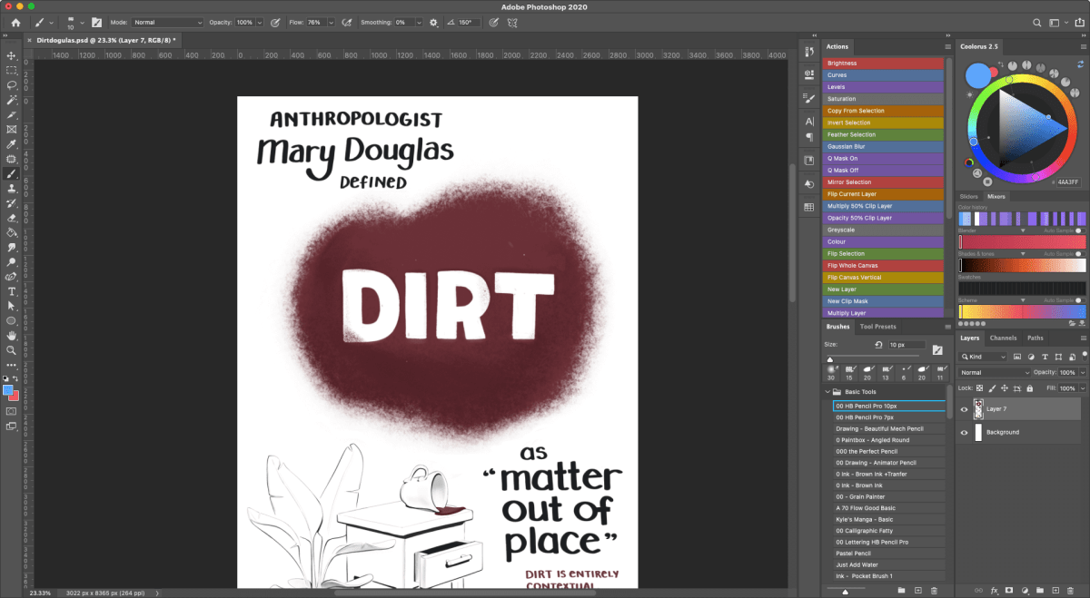 A screenshot of my Photoshop setup