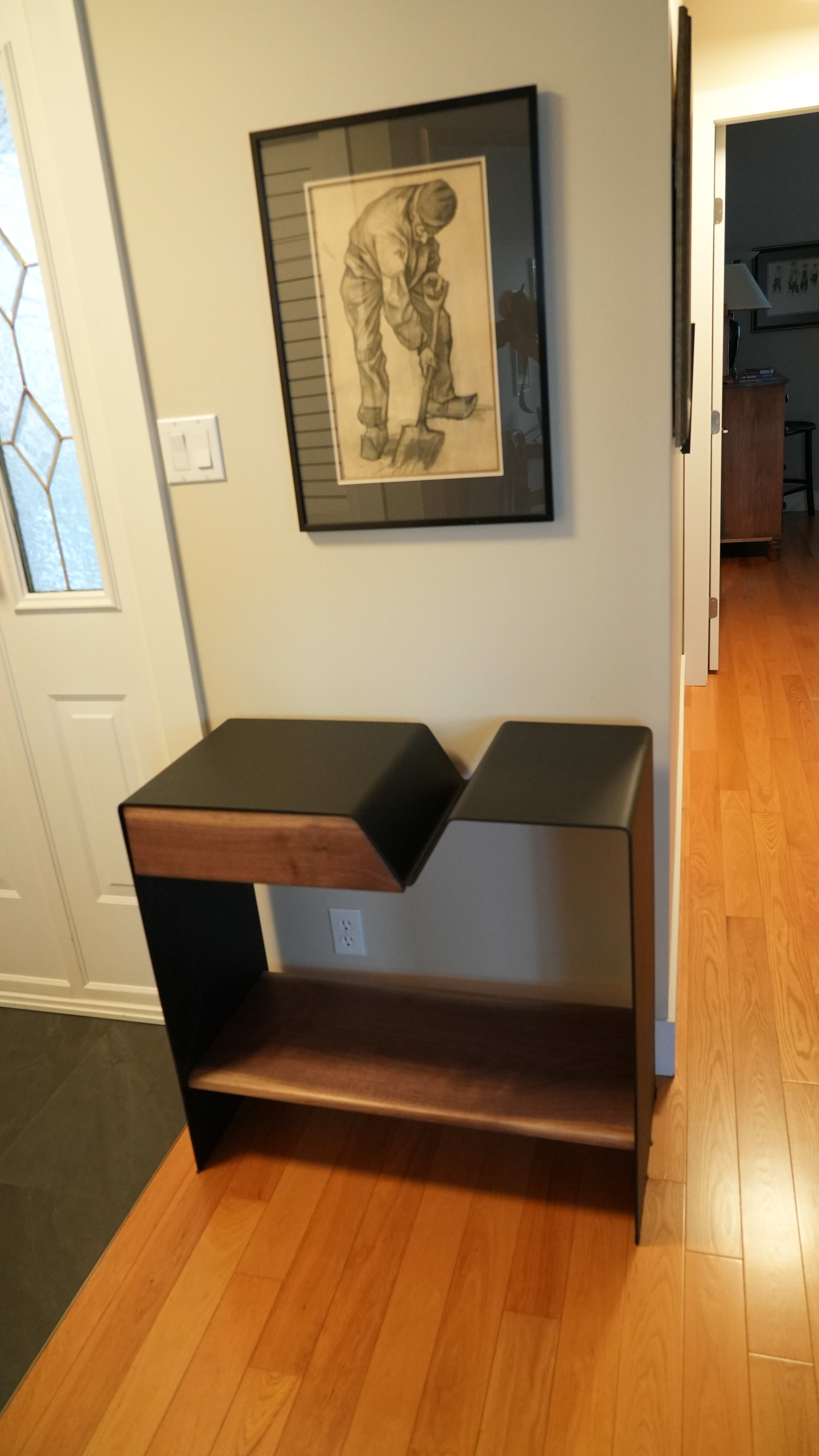 Black Walnut & Black Steel Credenza thumbnail 2