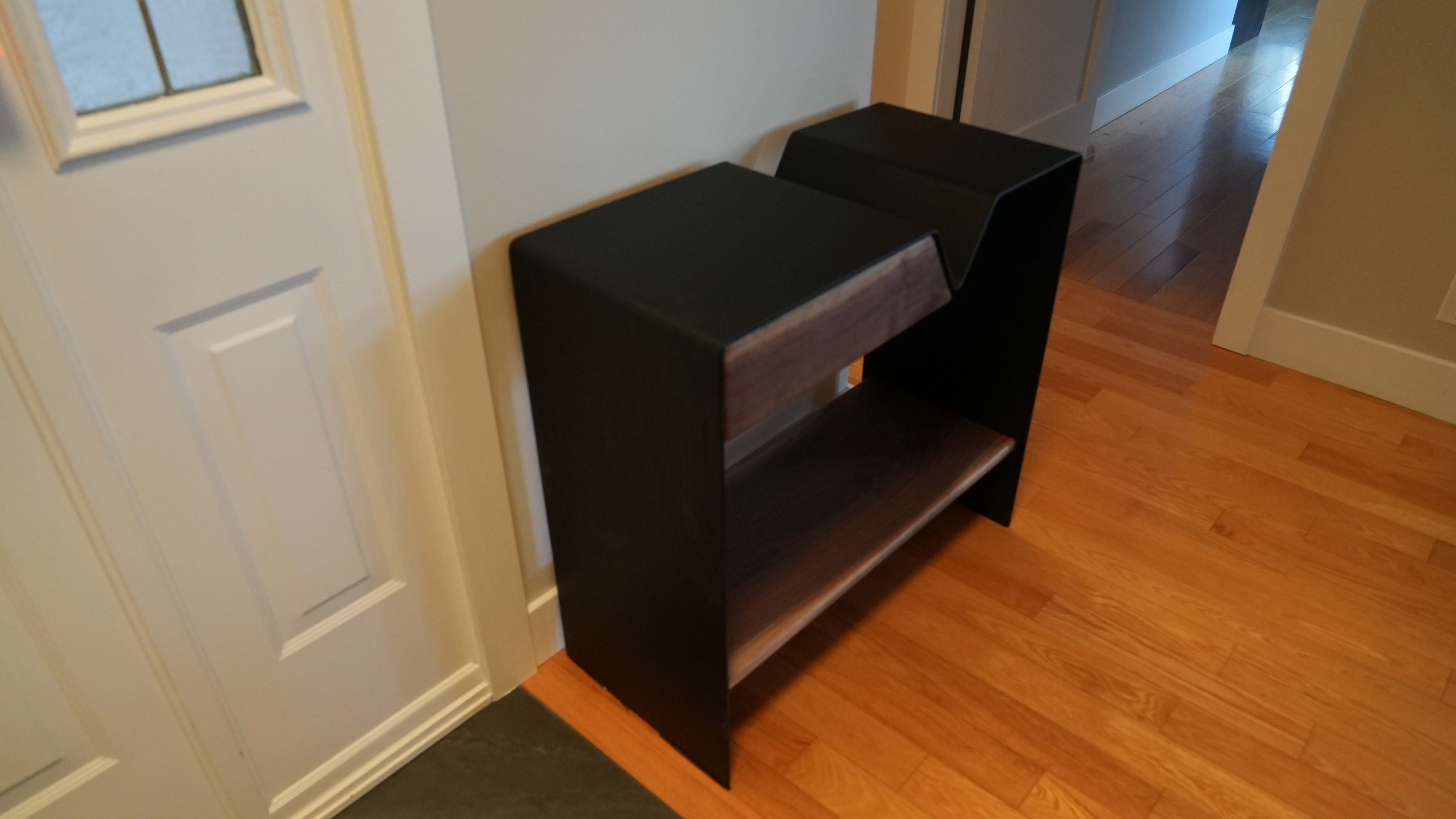 Black Walnut & Black Steel Credenza thumbnail 4