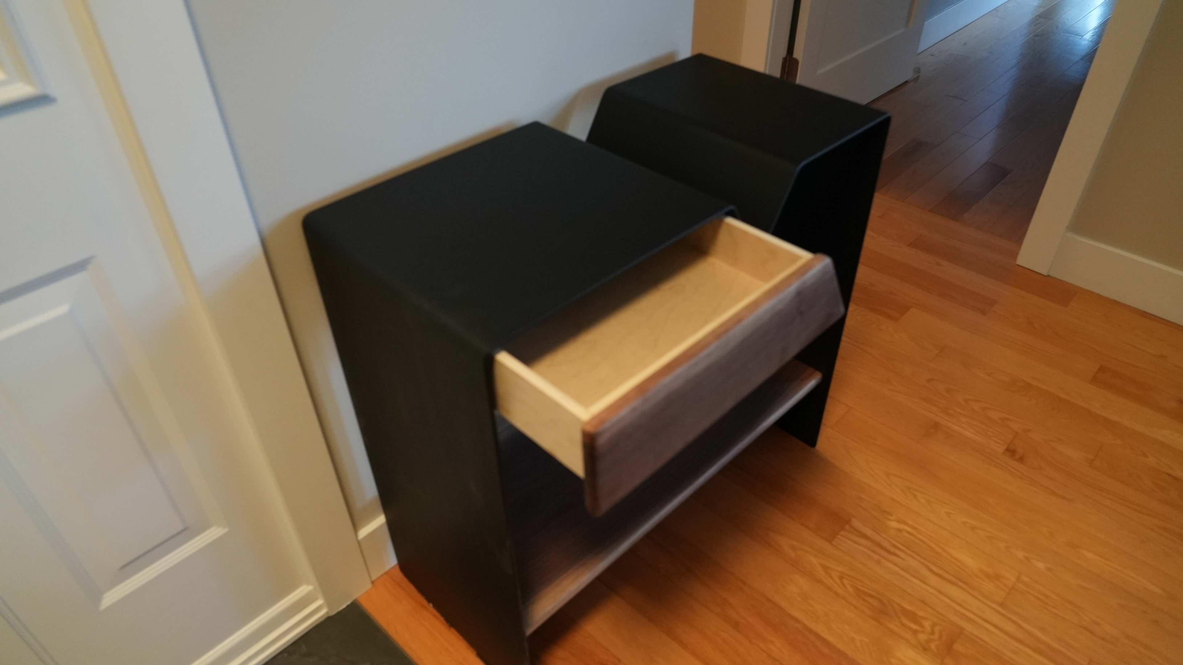 Black Walnut & Black Steel Credenza thumbnail 5