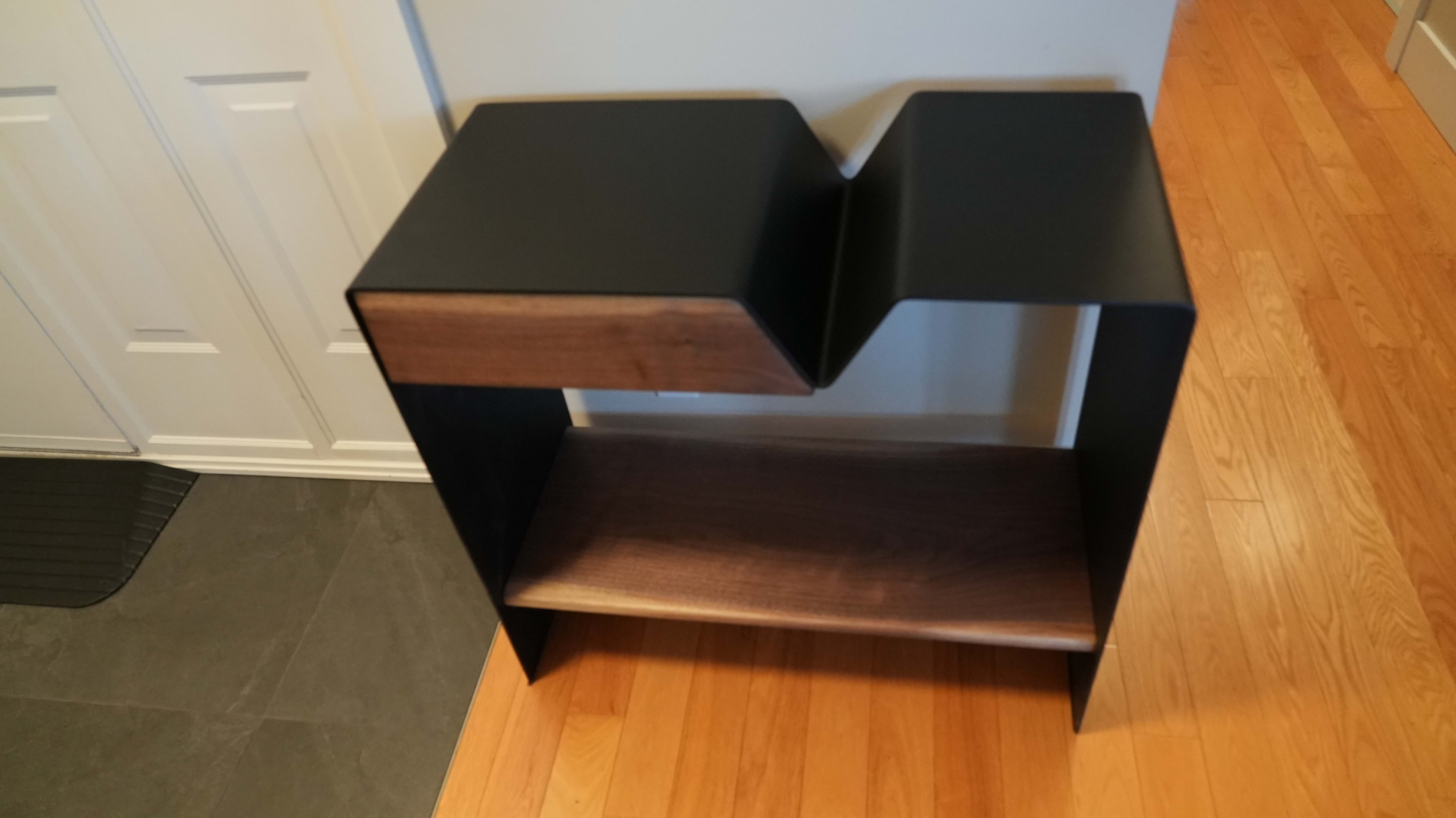 Black Walnut & Black Steel Credenza thumbnail 8