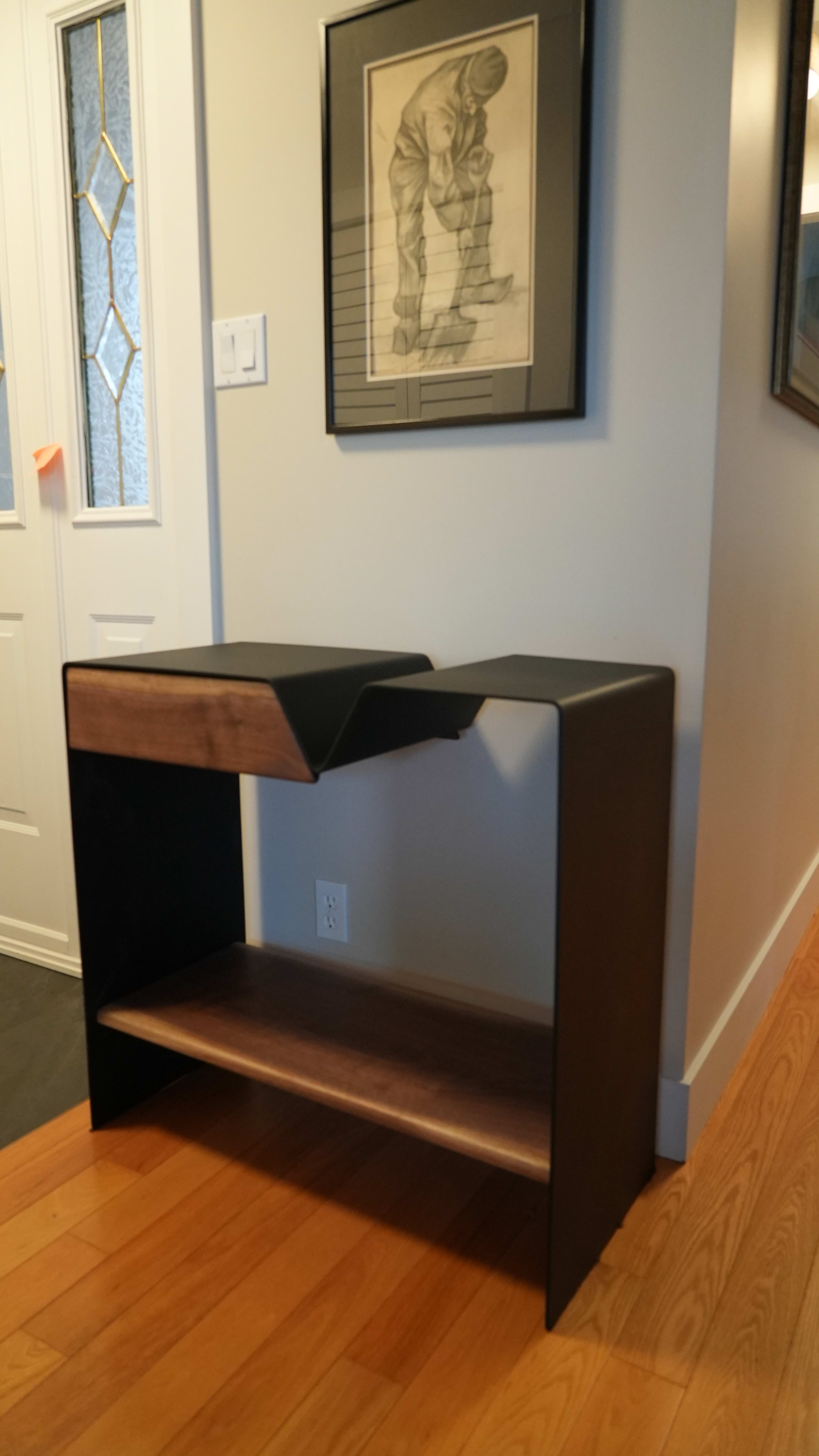 Black Walnut & Black Steel Credenza thumbnail 10