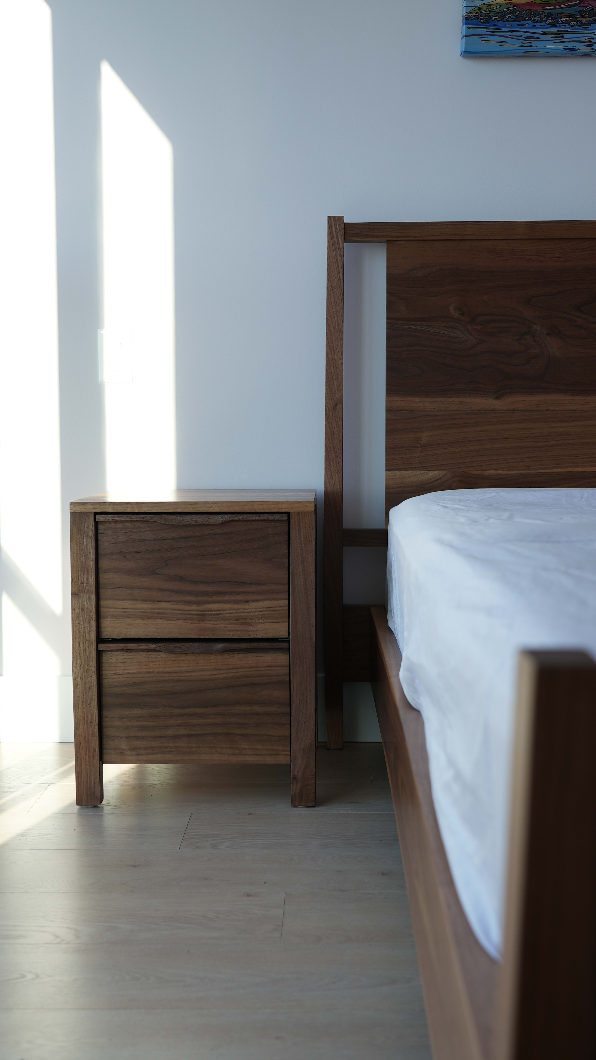 Mid-Century Modern Walnut Bedframe thumbnail 11