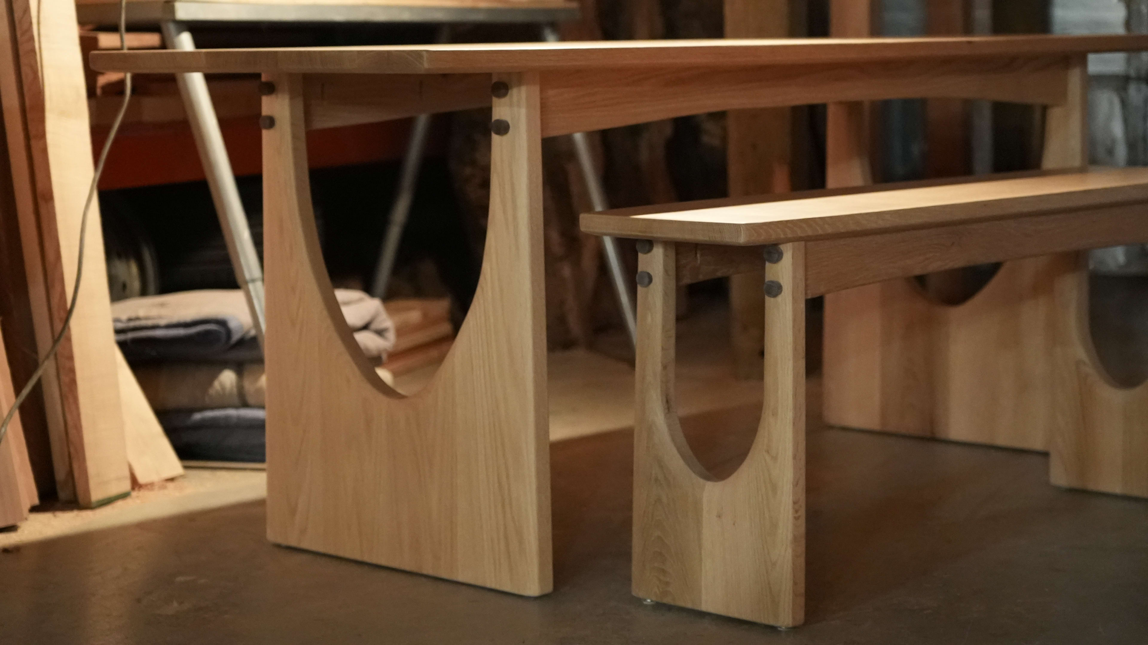 The White Oak Arches Dining Table thumbnail 4
