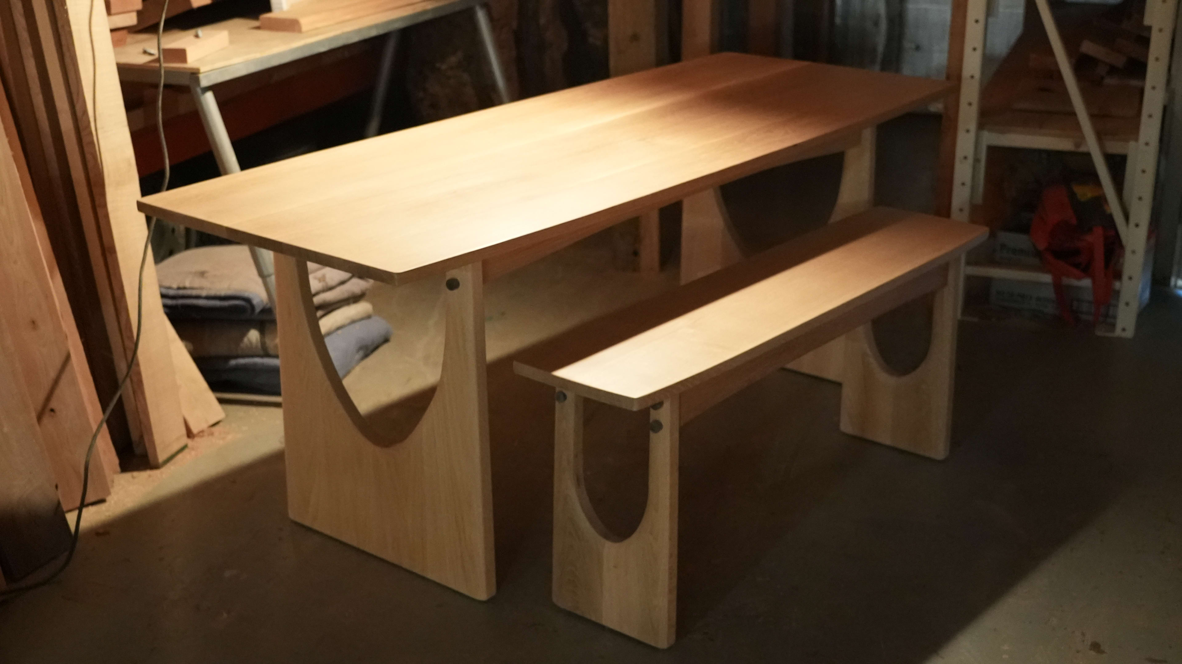 The White Oak Arches Dining Table thumbnail 5