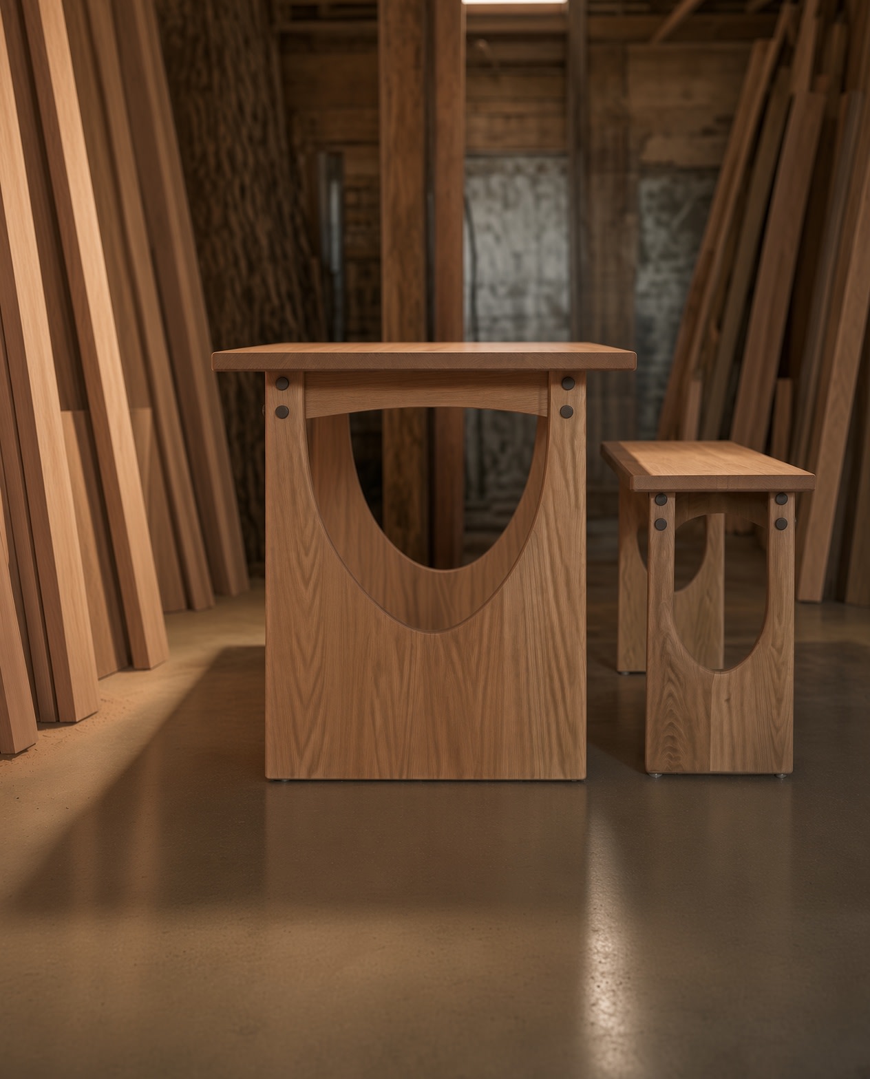 The White Oak Arches Dining Table
