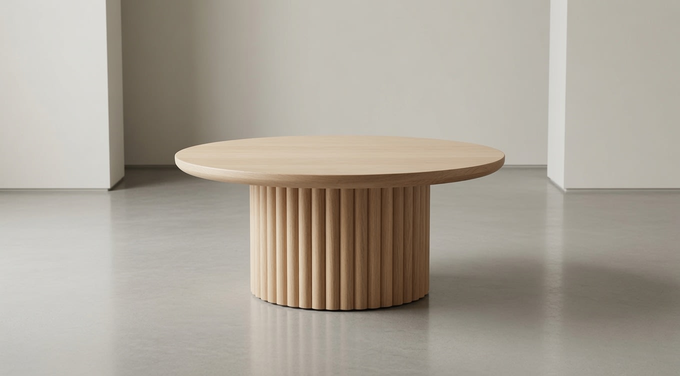 Northern Birch Round Coffee Table thumbnail 3