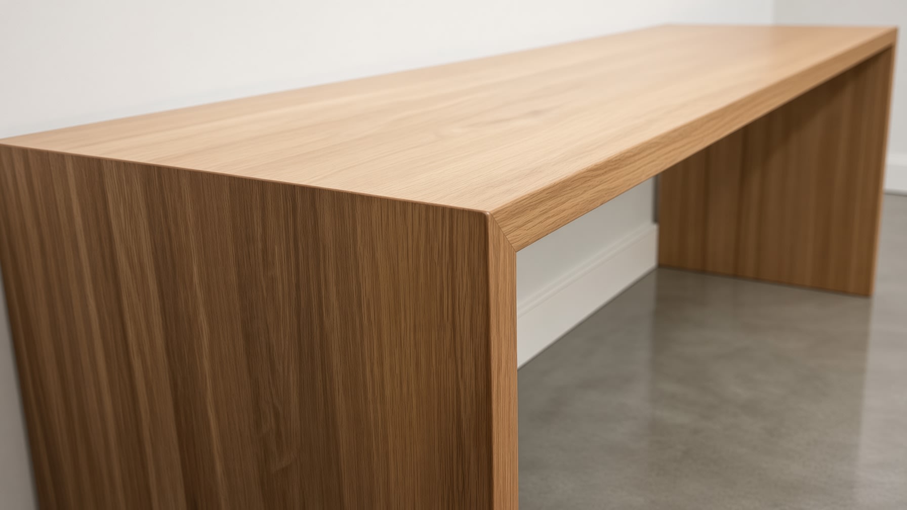 White Oak Waterfall Bench thumbnail 2