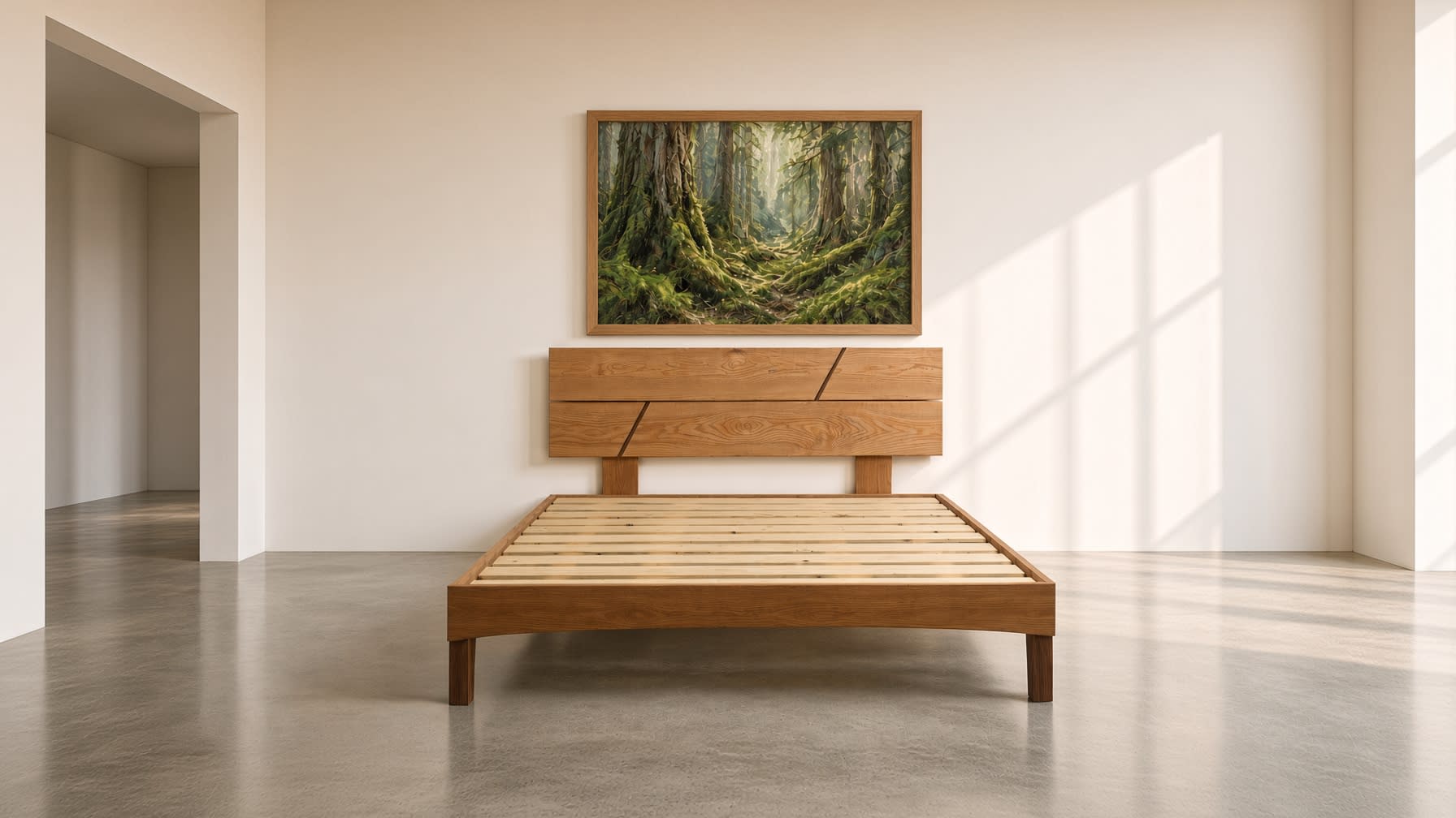 Floating Oak Bed Frame - Image 1