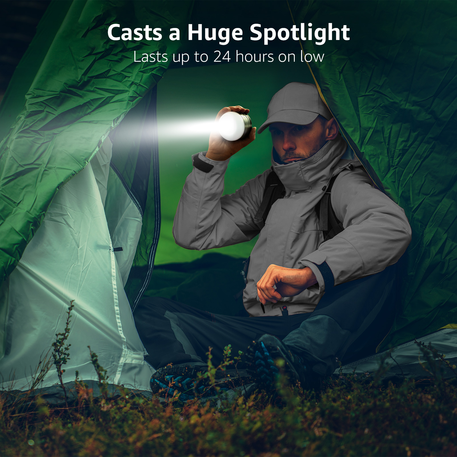 Censinda LED Camping Lantern, Rechargeable & Portable Tent Light, 300LM,3  Light Modes,1800mAh Power Bank,with Magnet Base,Electric Lantern Flashlight
