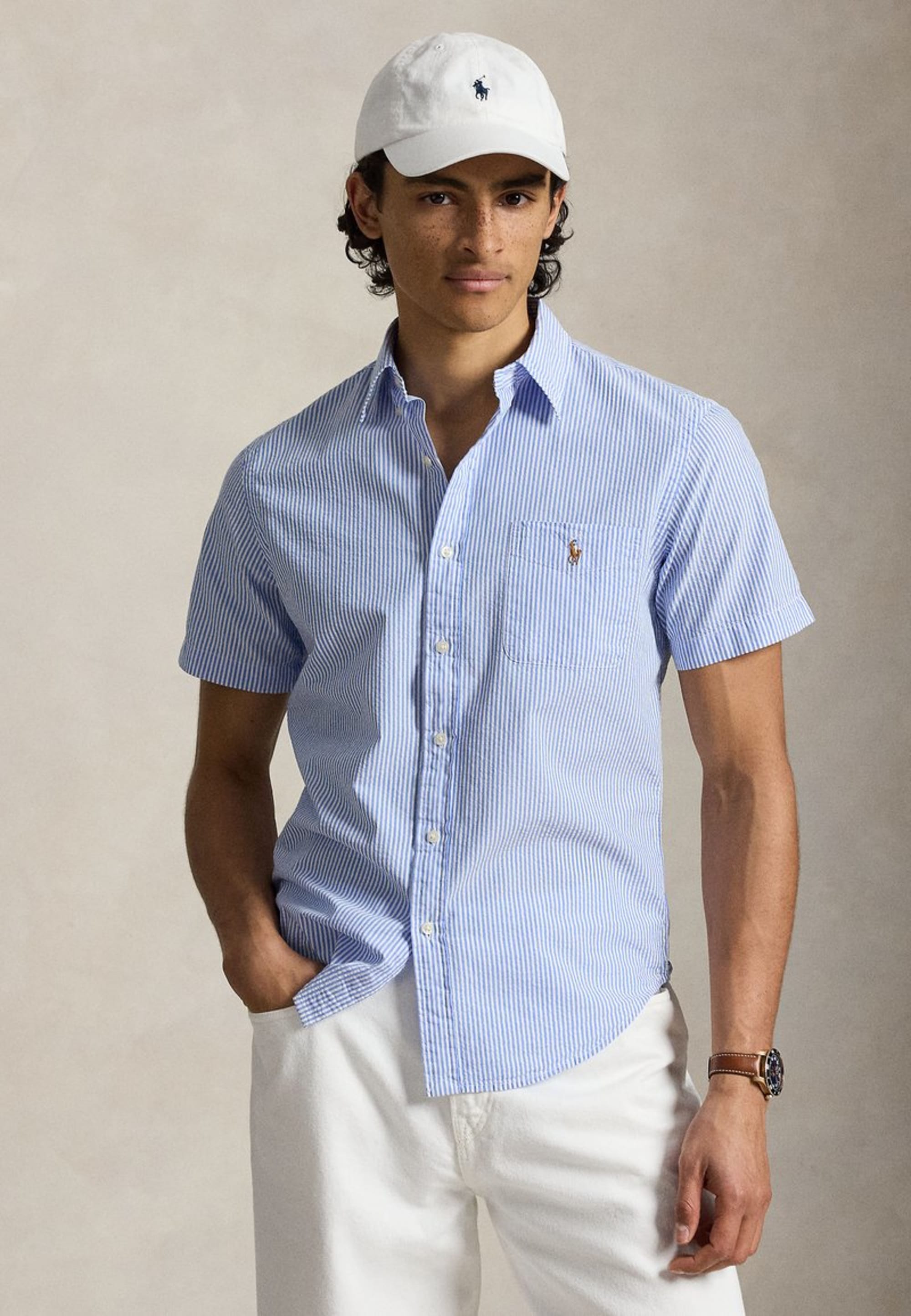 Polo Ralph Lauren Woven Sport Shirt - Azul/Blanco