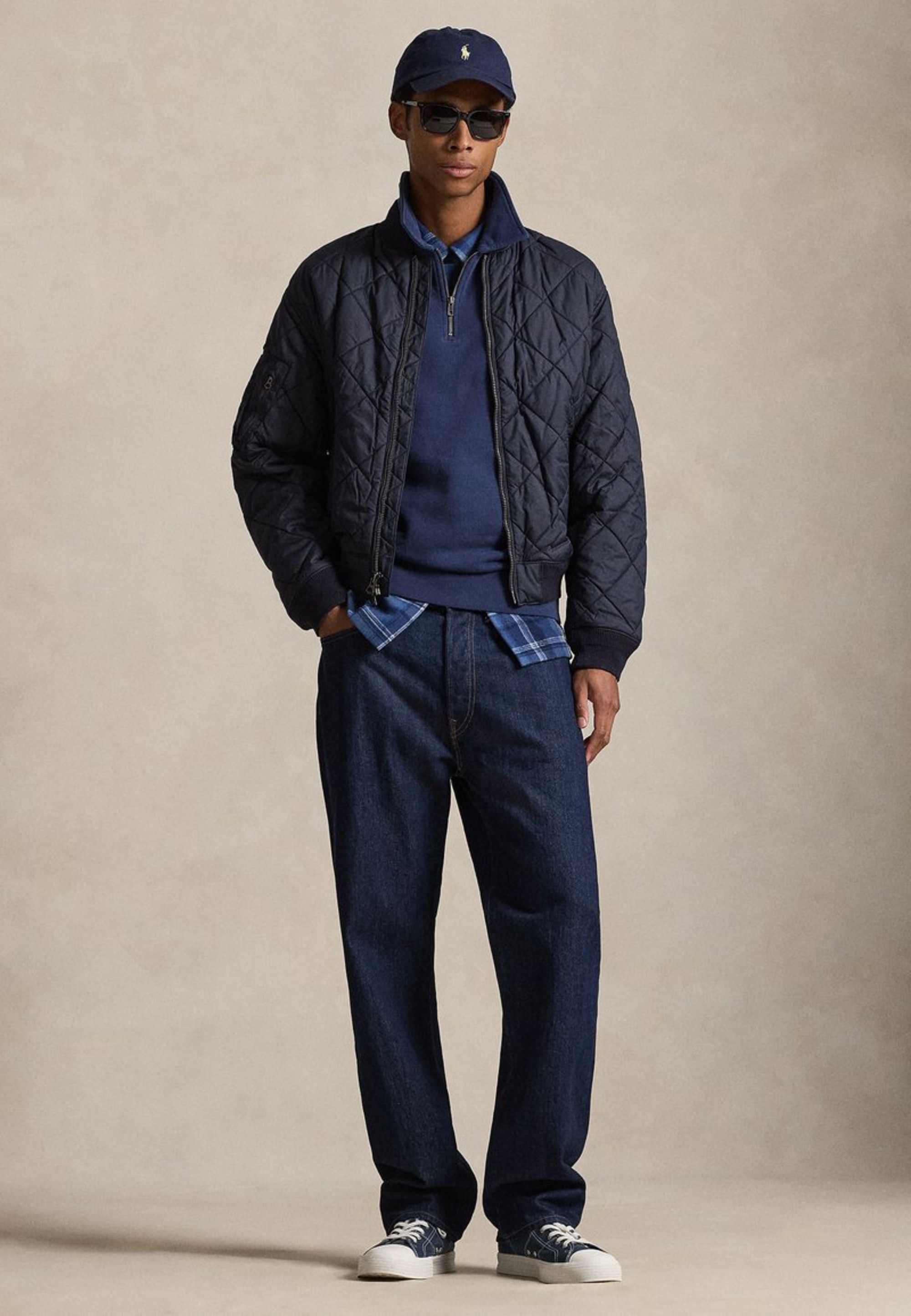 Polo Ralph Lauren Loopback Fleece Quarter-Zip - Cruise Navy — vista 2