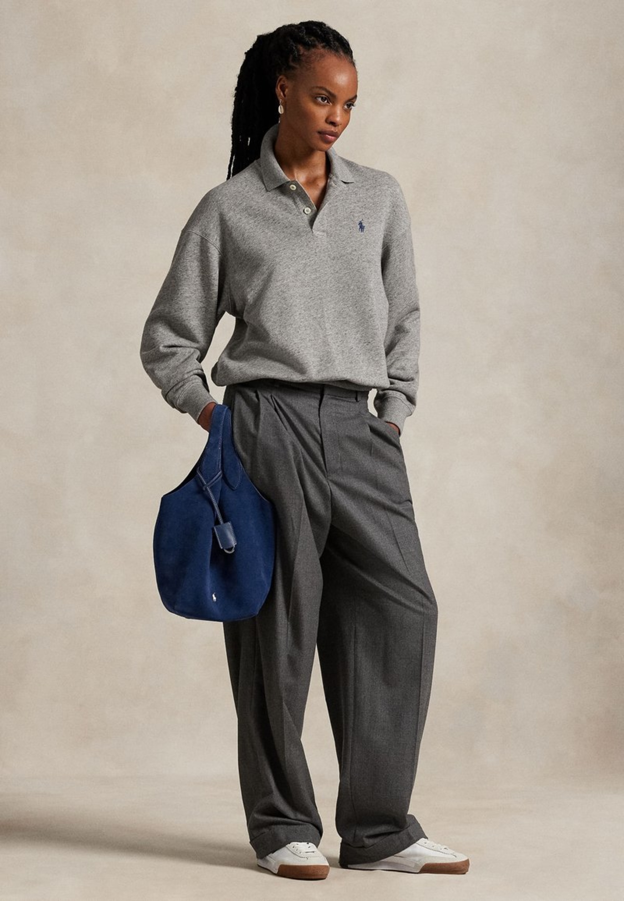 Polo Ralph Lauren Polo-Collar Pullover - Dark Vintage Heather — vista 2