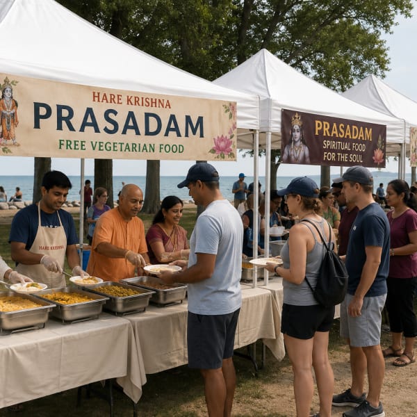Serving Prasadam