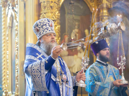 В день празднования Тихвинской иконы Божией Матери митрополит Меркурий совершил Божественную литургию