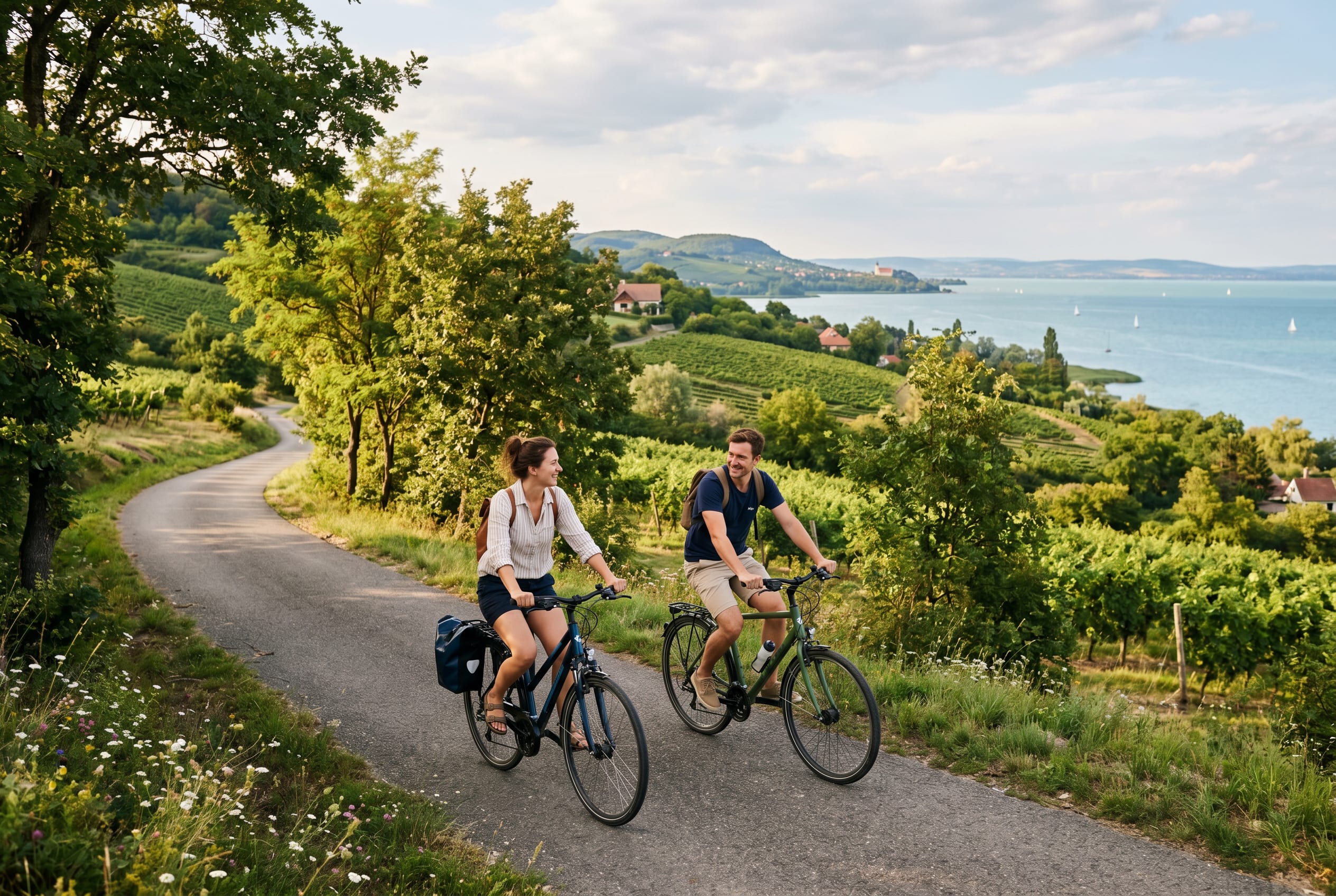 Cycling around Lake Balaton