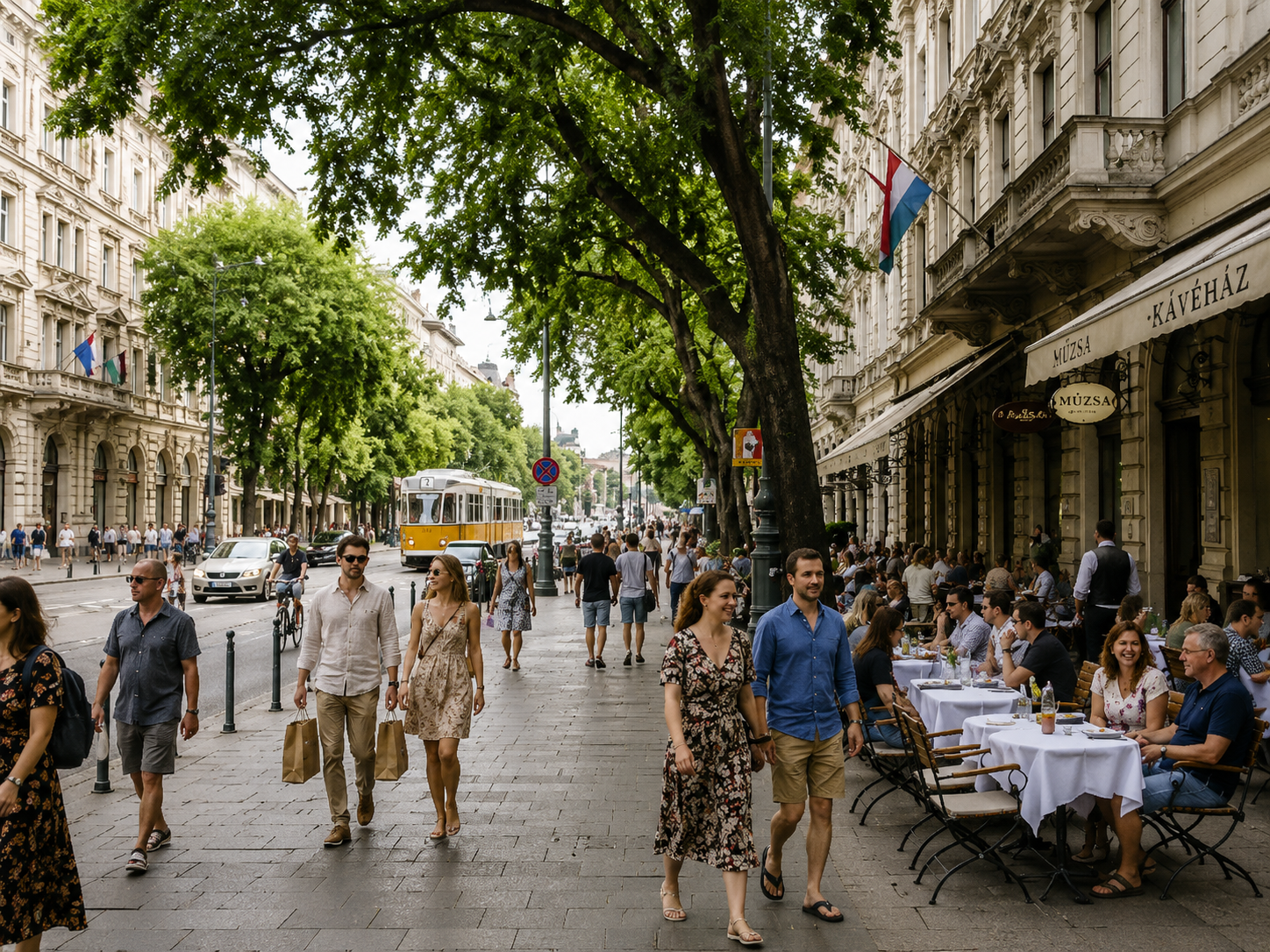 Budapest nyüzsgő pesti belvárosa