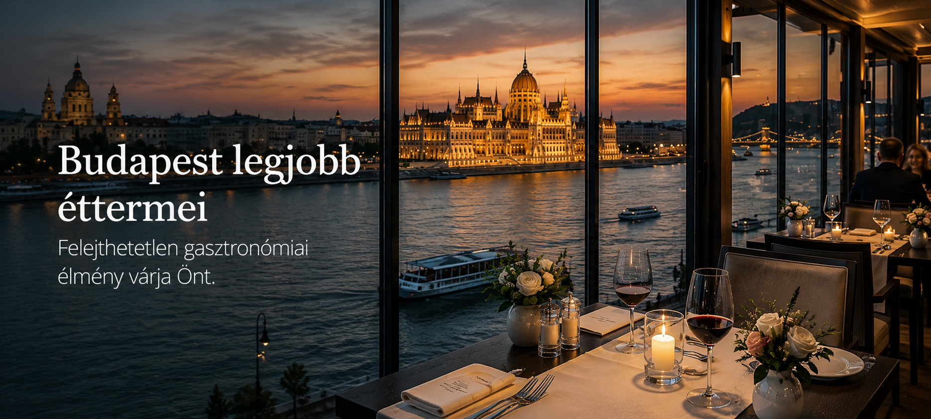 Budapesti étterem panorámával