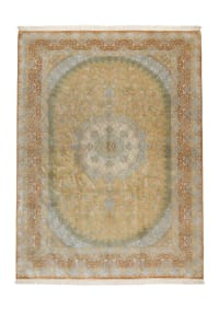 Antique Qum Silk Medallion