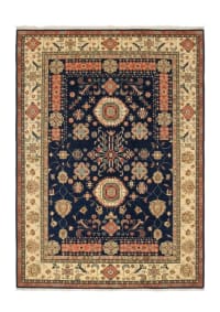 Afghan Kazak Medallion Navy