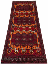 Baluch Geometric All-Over Crimson