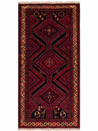 Baluch Geometric Medallion Crimson
