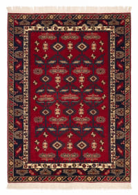 Caucasian Tribal All-Over Crimson